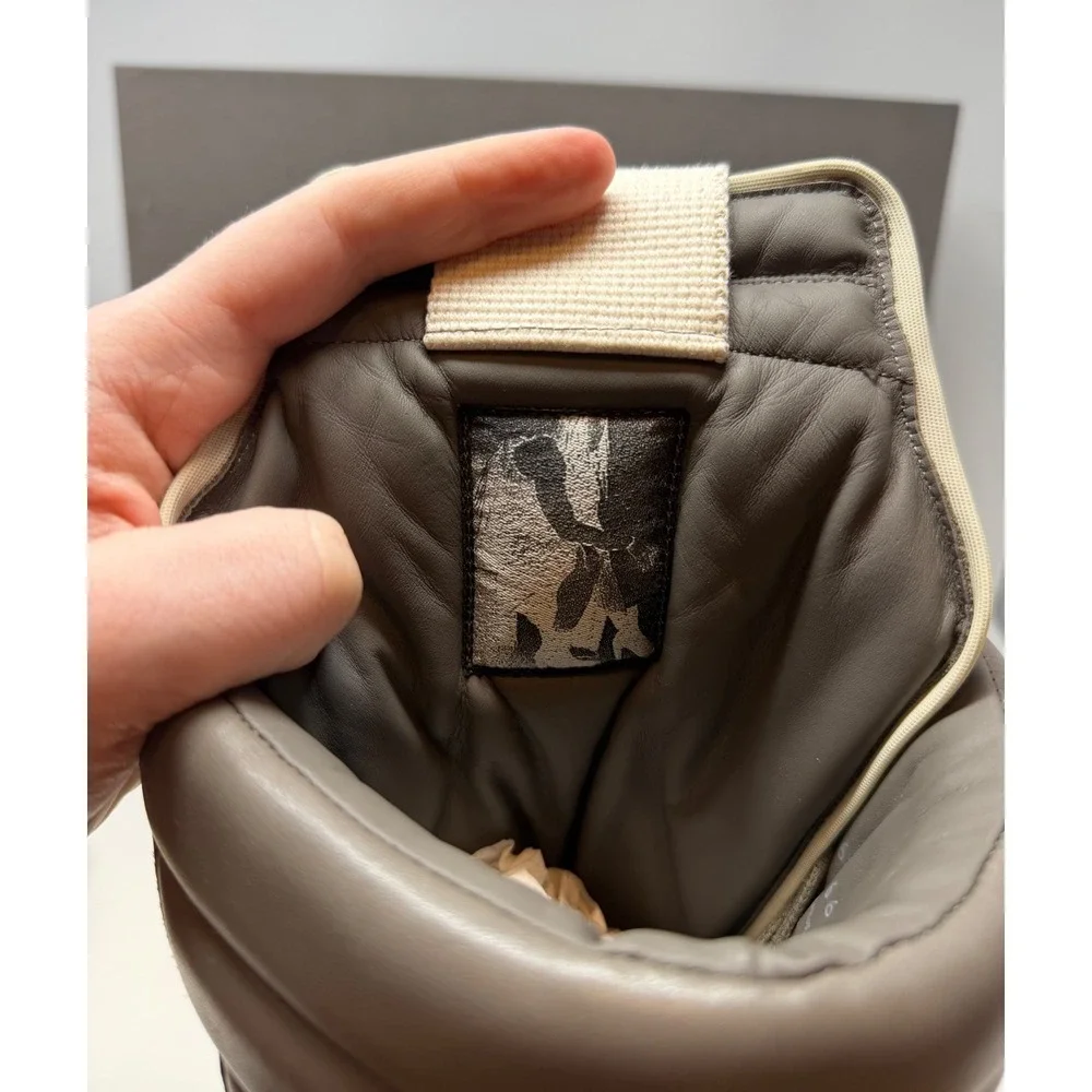Rick Owens Runway Mega Geobasket High Sneaker Grey Size 7 US 40 EU